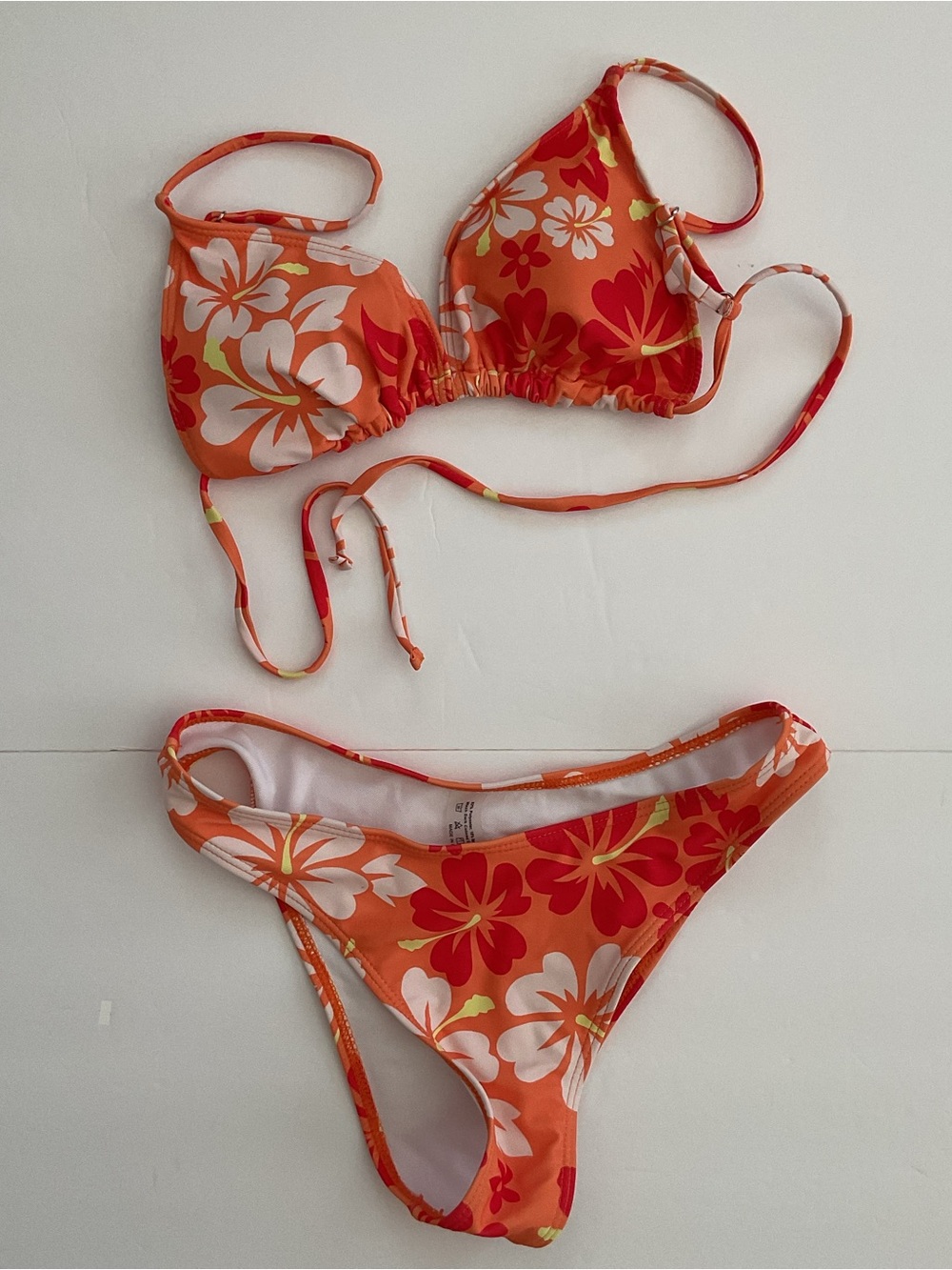 Hawaiian Floral Print Bikini Hibiscus Size S - Picture 2 of 7